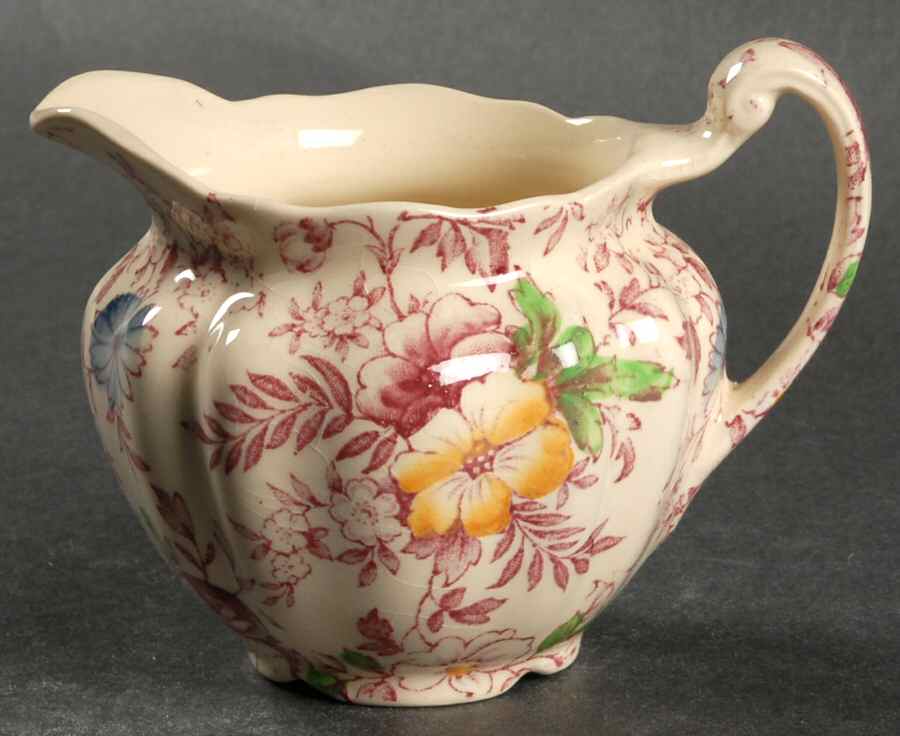 Old English Chintz Pink Multicolor Mini Creamer by Johnson Brothers-1