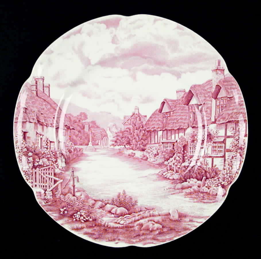 Olde English Countryside Pink Dinner Plate by Johnson Brothers-1