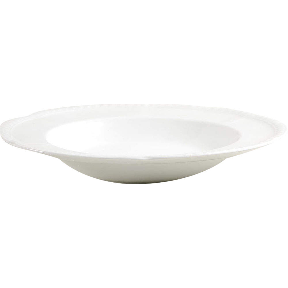 Old English White (Undecorated) Large Rim Soup Bowl by Johnson Brothers-1