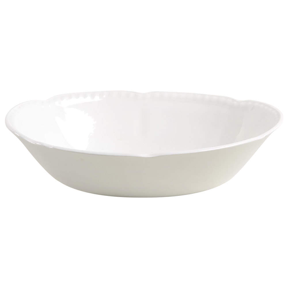 Old English White (Undecorated) 9" Oval Vegetable Bowl by Johnson Brothers-1