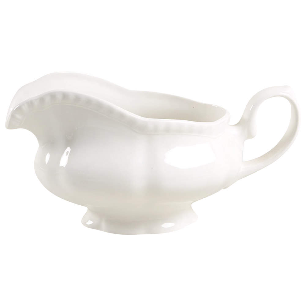 Old English White (Undecorated) Gravy Boat by Johnson Brothers-1