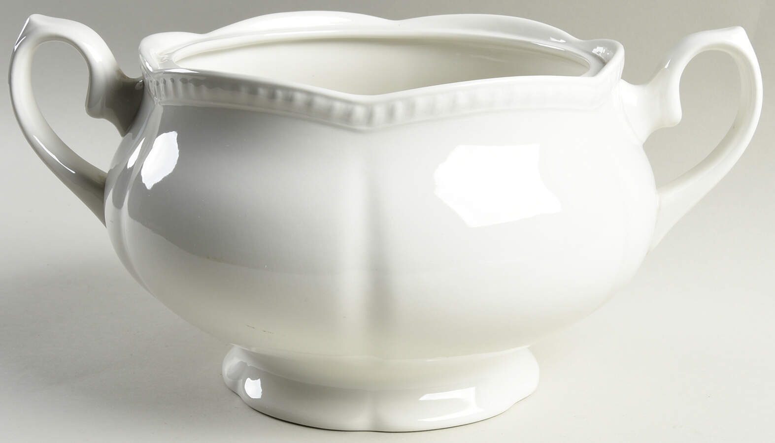 Old English White (Undecorated) Tureen No Lid by Johnson Brothers-1