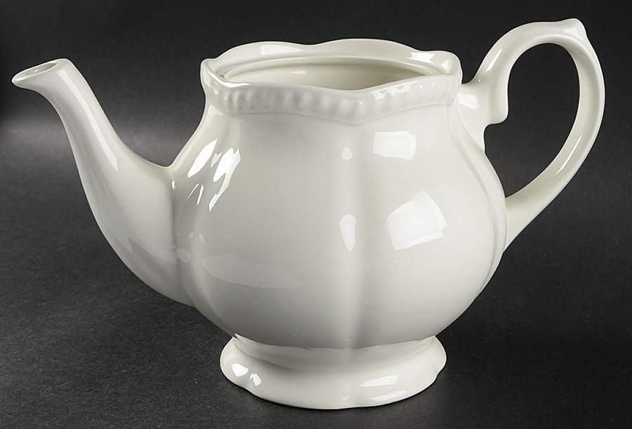 Old English White (Undecorated) Teapot No Lid by Johnson Brothers-1