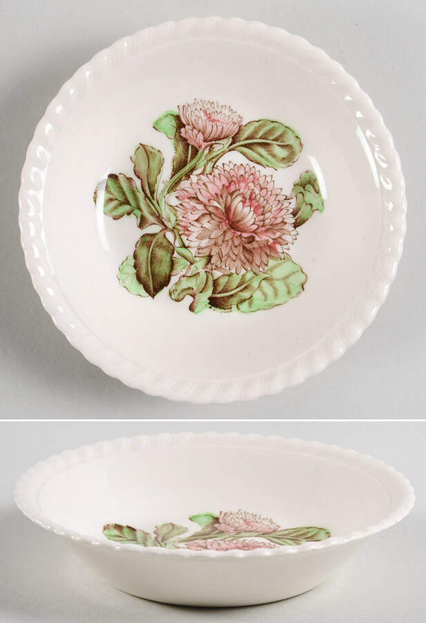 Old Flower Prints Fruit/Dessert (Sauce) Bowl by Johnson Brothers-1