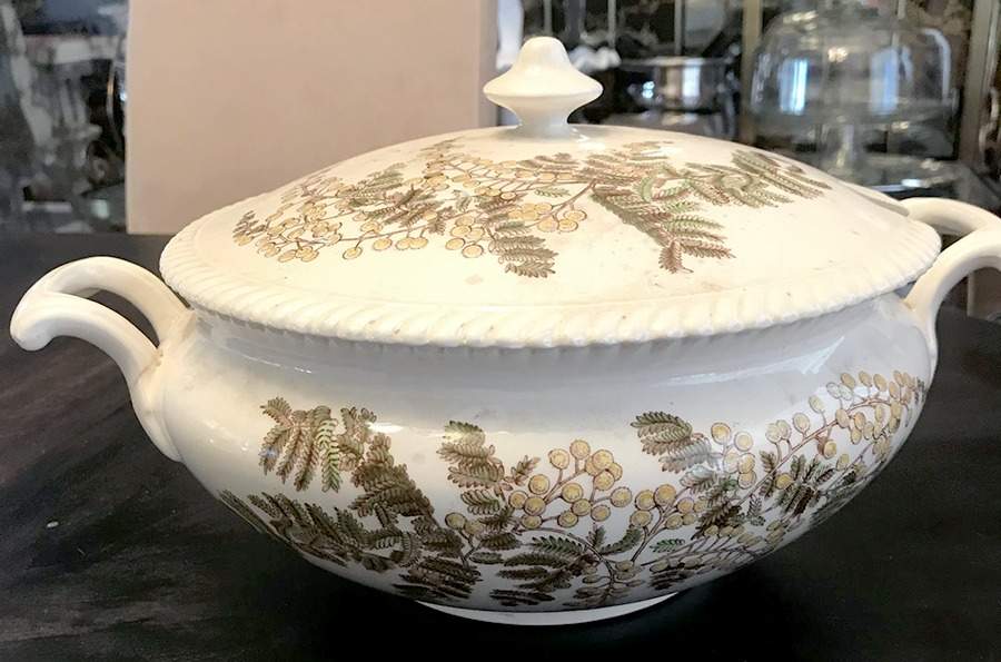 Old Flower Prints Round Covered Vegetable by Johnson Brothers-1