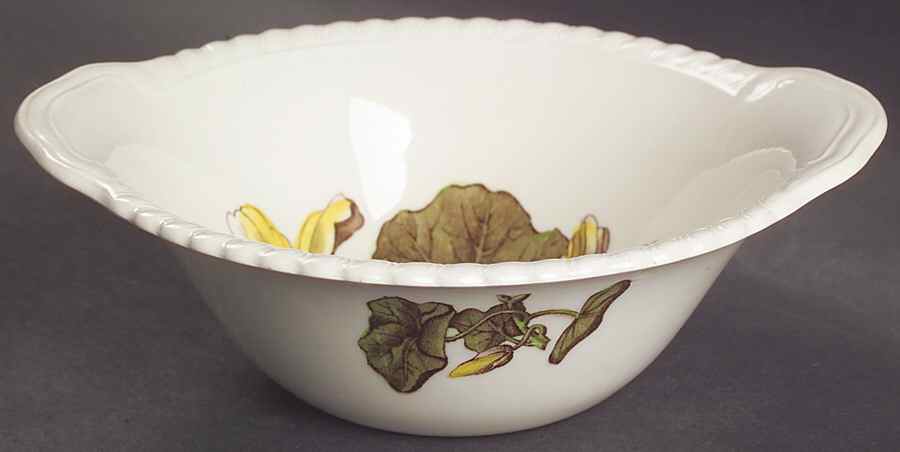 Old Flower Prints Lugged Cereal Bowl by Johnson Brothers-1