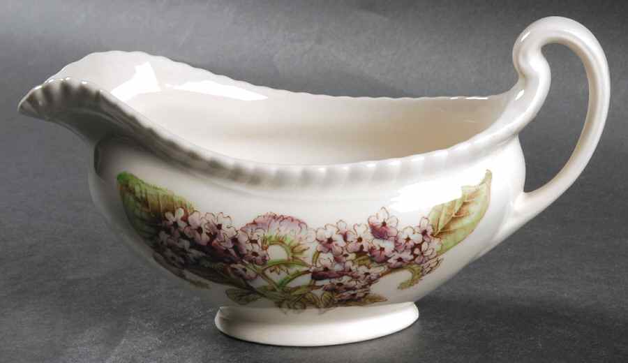 Old Flower Prints Gravy Boat by Johnson Brothers-1