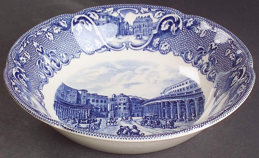 Old London Blue Coupe Soup Bowl by Johnson Brothers-1