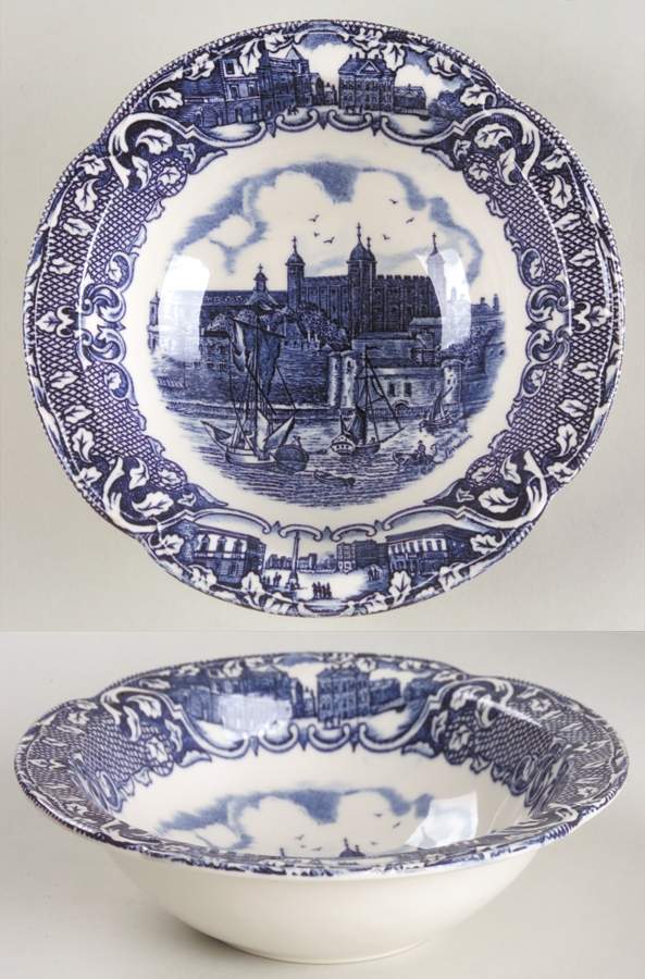 Old London Blue Rim Cereal Bowl by Johnson Brothers-1