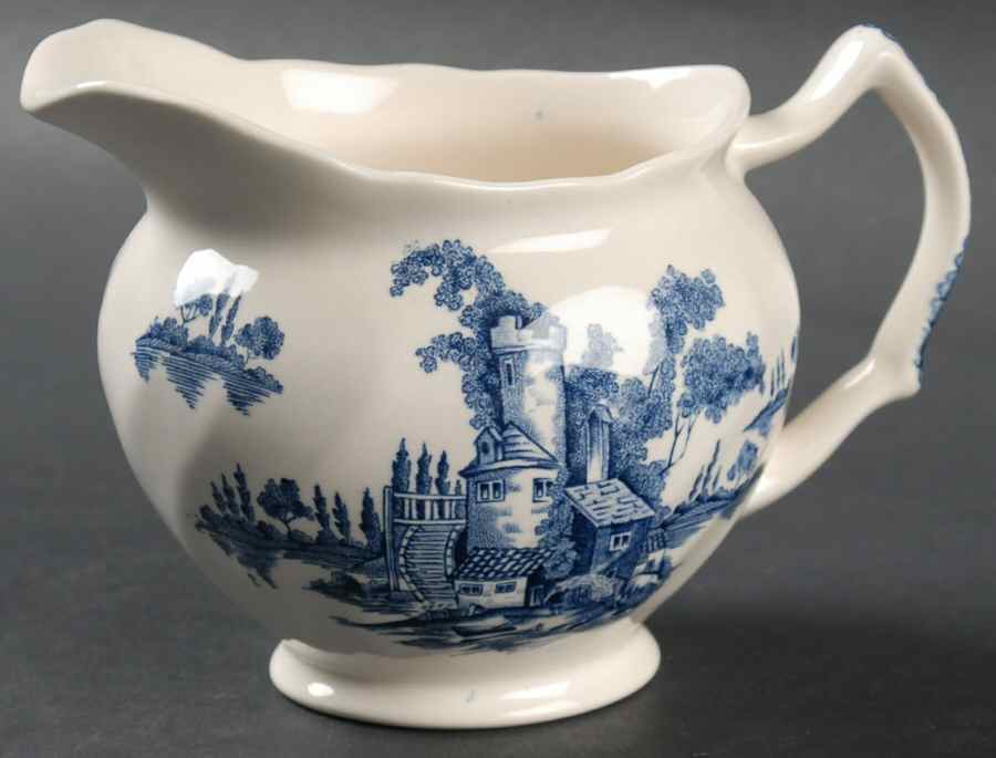 The Old Mill Blue Creamer by Johnson Brothers-1