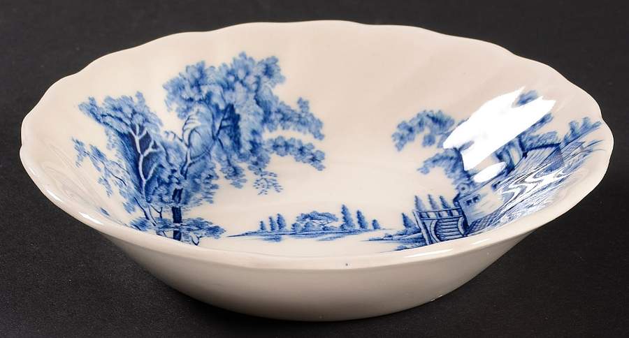 The Old Mill Blue Fruit/Dessert (Sauce) Bowl by Johnson Brothers-1