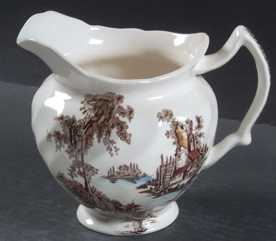 The Old Mill Brown Multicolor 48 Oz Pitcher by Johnson Brothers-1