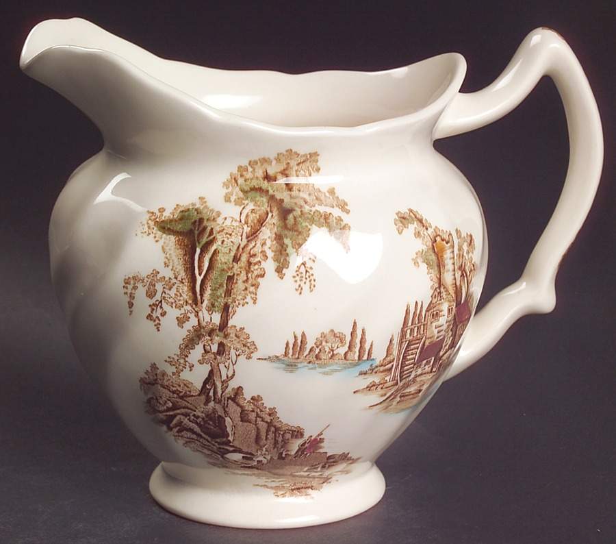 The Old Mill Brown Multicolor 38 Oz Pitcher by Johnson Brothers-1