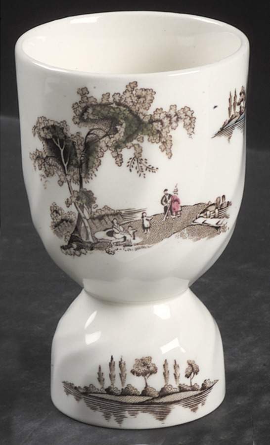 The Old Mill Brown Multicolor Double Egg Cup by Johnson Brothers-1