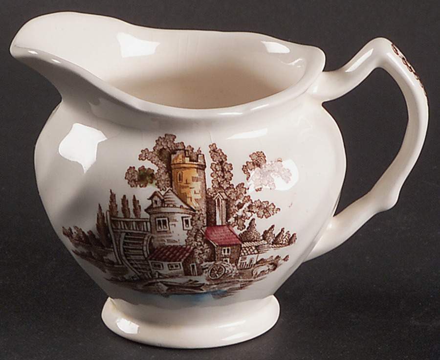 The Old Mill Brown Multicolor Mini Creamer by Johnson Brothers-1