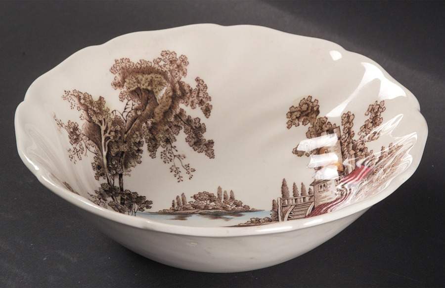 The Old Mill Brown Multicolor Coupe Cereal Bowl by Johnson Brothers-1