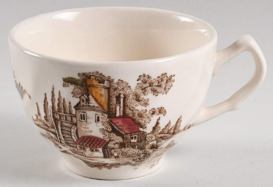 The Old Mill Brown Multicolor Flat Cup by Johnson Brothers-1