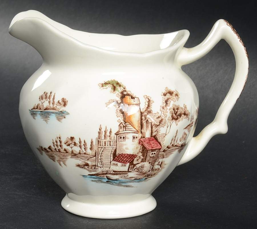 The Old Mill Brown Multicolor 16 Oz Pitcher by Johnson Brothers-1