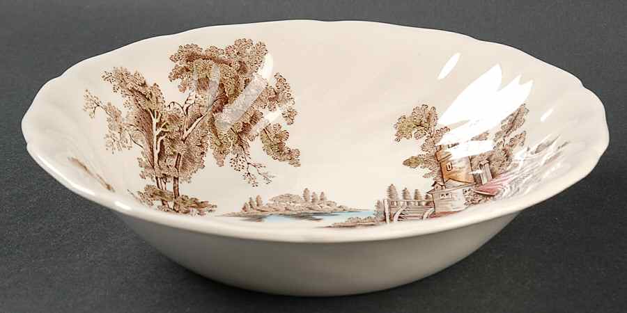 The Old Mill Brown Multicolor Coupe Soup Bowl by Johnson Brothers-1