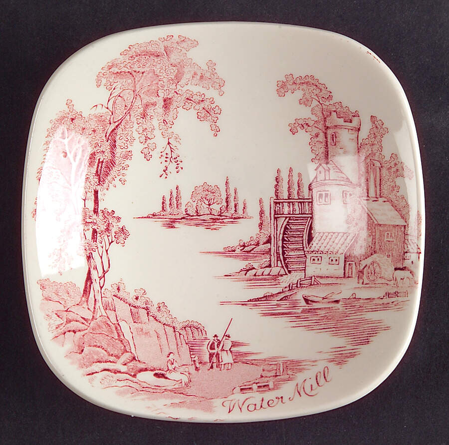 The Old Mill Pink Small Ashtray by Johnson Brothers-1