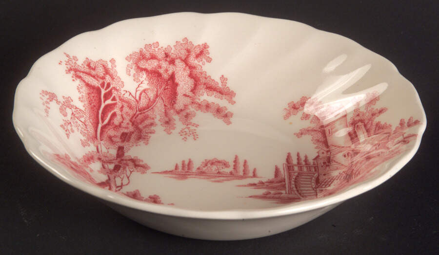 The Old Mill Pink Fruit/Dessert (Sauce) Bowl by Johnson Brothers-1