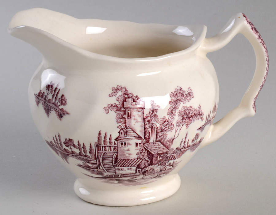 The Old Mill Purple Creamer by Johnson Brothers-1