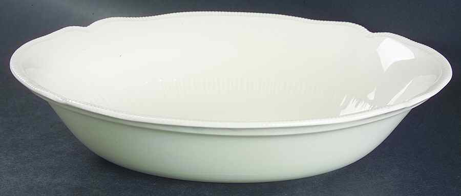Old Staffordshire White 9" Oval Vegetable Bowl by Johnson Brothers-1