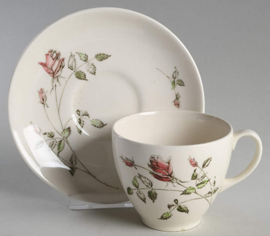 Only A Rose Flat Cup & Saucer Set by Johnson Brothers-1