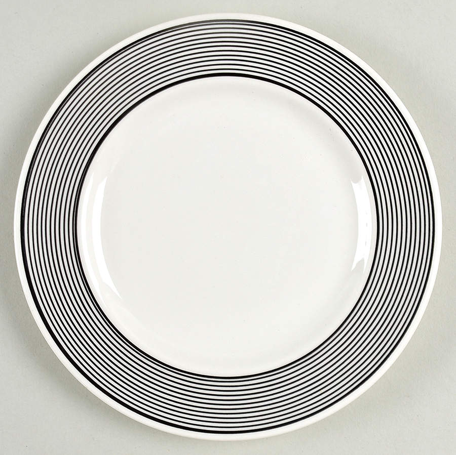 Orbit (Black & White) Bread & Butter Plate by Johnson Brothers-1