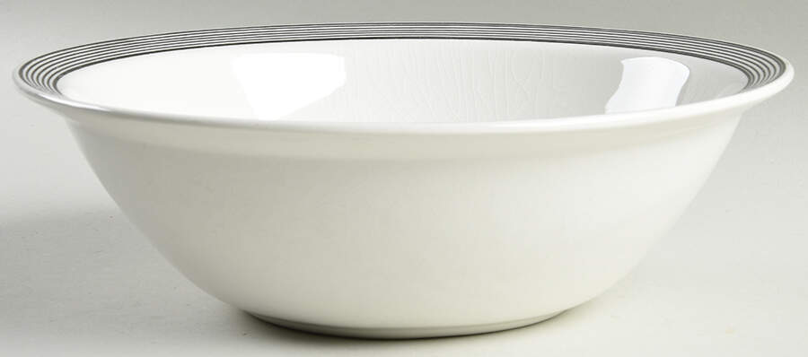 Orbit (Black & White) 8" Round Vegetable Bowl by Johnson Brothers-1