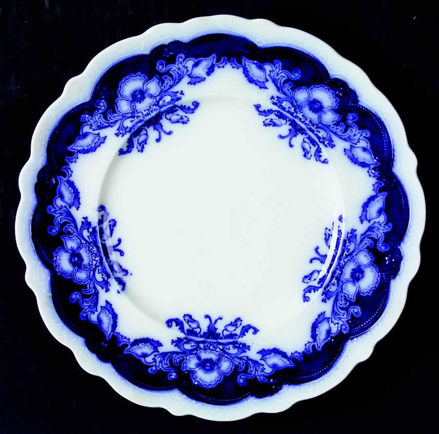 Oregon (Flow Blue) Luncheon Plate by Johnson Brothers-1