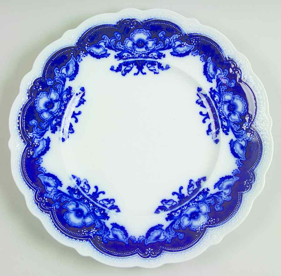 Oregon (Flow Blue) Dinner Plate by Johnson Brothers-1