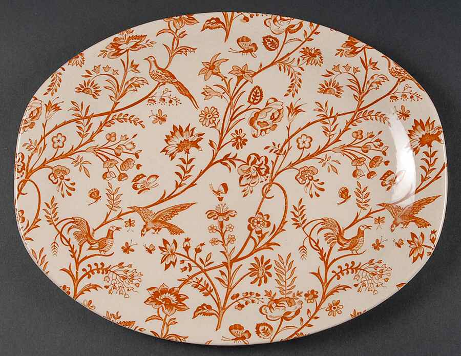 Oriental Garden 12" Oval Serving Platter by Johnson Brothers-1