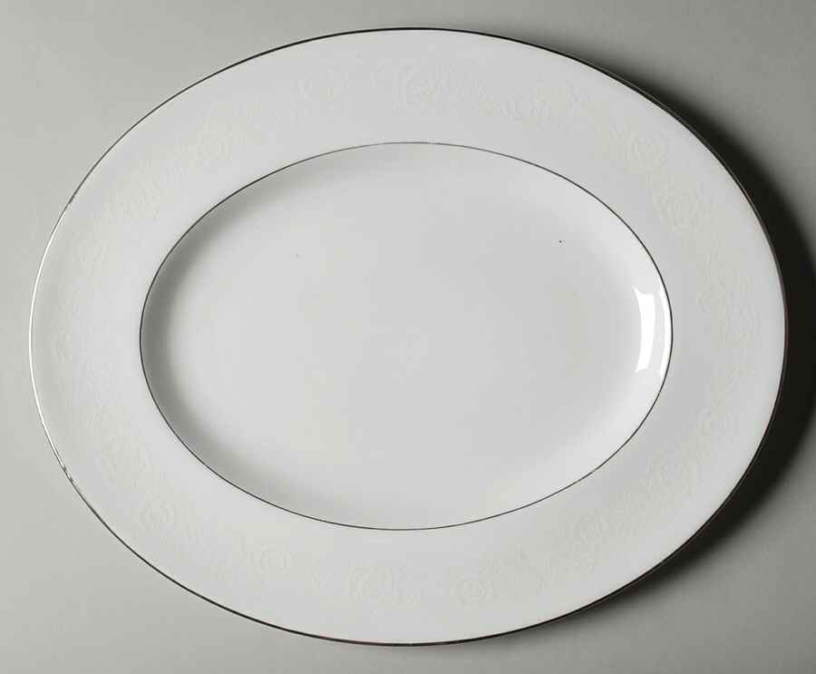 Organdy 13" Oval Serving Platter by Johnson Brothers-1