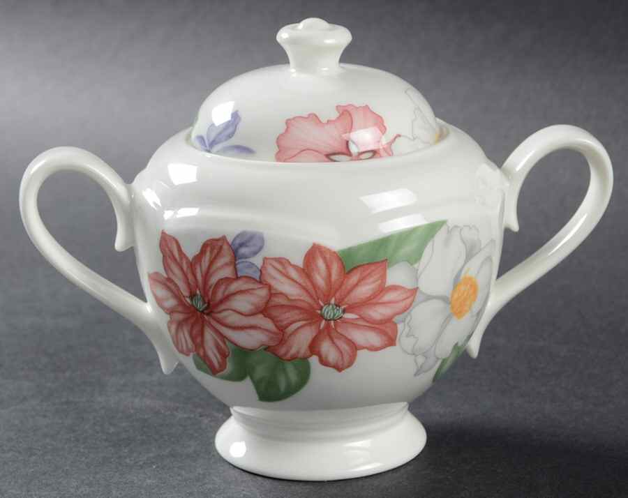 Orchid Splendour Sugar Bowl & Lid by Johnson Brothers-1