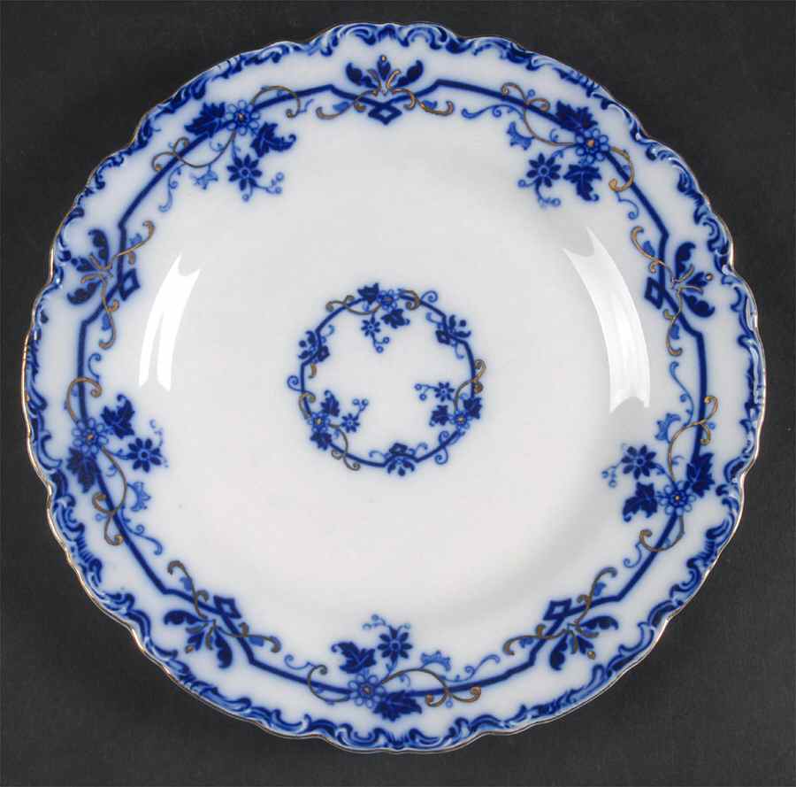 Oxford (Flow Blue) Luncheon Plate by Johnson Brothers-1
