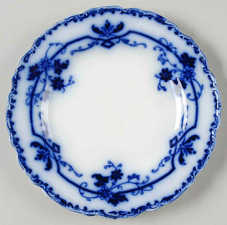 Oxford (Flow Blue) Bread & Butter Plate by Johnson Brothers-1