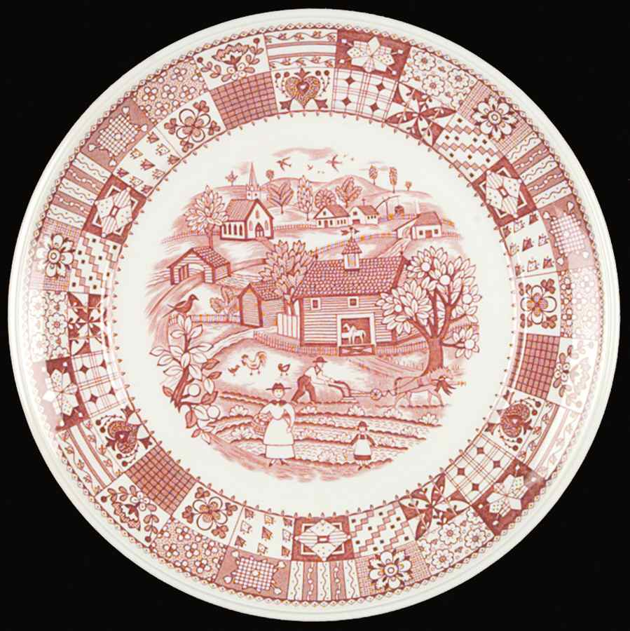 Patchwork Farm Pink Dinner Plate by Johnson Brothers-1