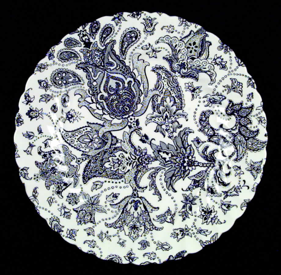 Paisley Black Dinner Plate by Johnson Brothers-1