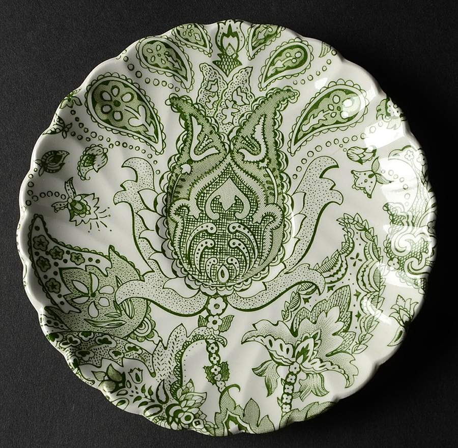 Paisley Green Saucer by Johnson Brothers-1
