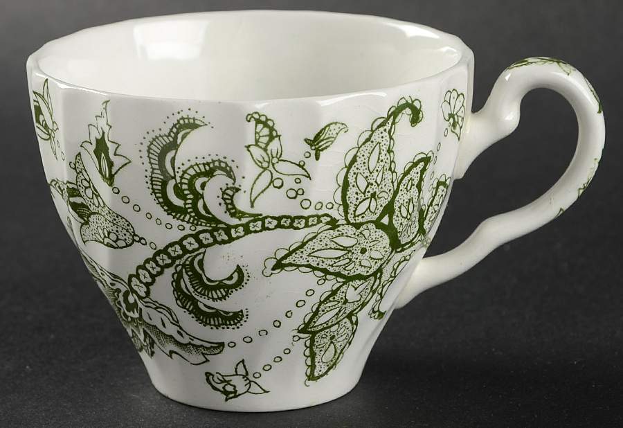Paisley Green Flat Cup by Johnson Brothers-1