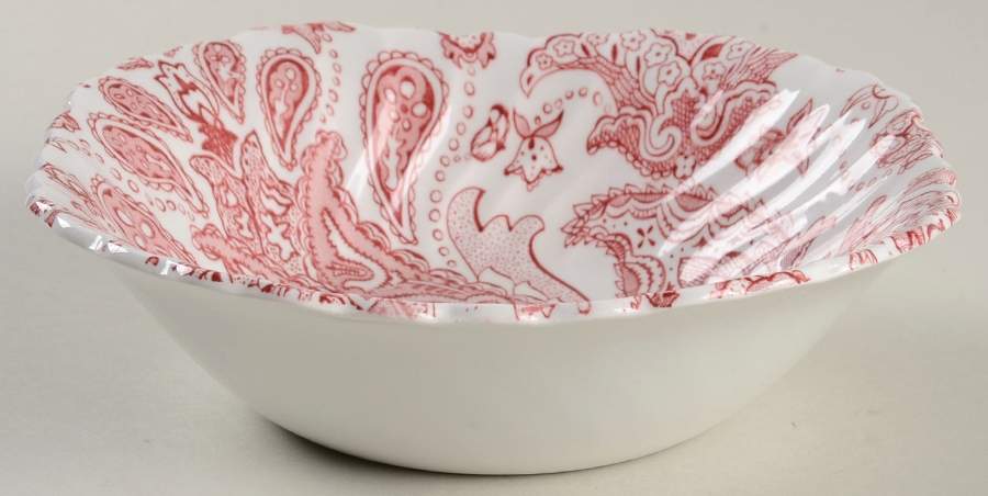 Paisley Red Square Cereal Bowl by Johnson Brothers-1