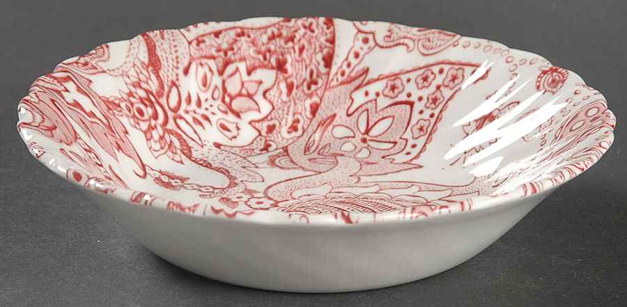 Paisley Red Fruit/Dessert (Sauce) Bowl by Johnson Brothers-1