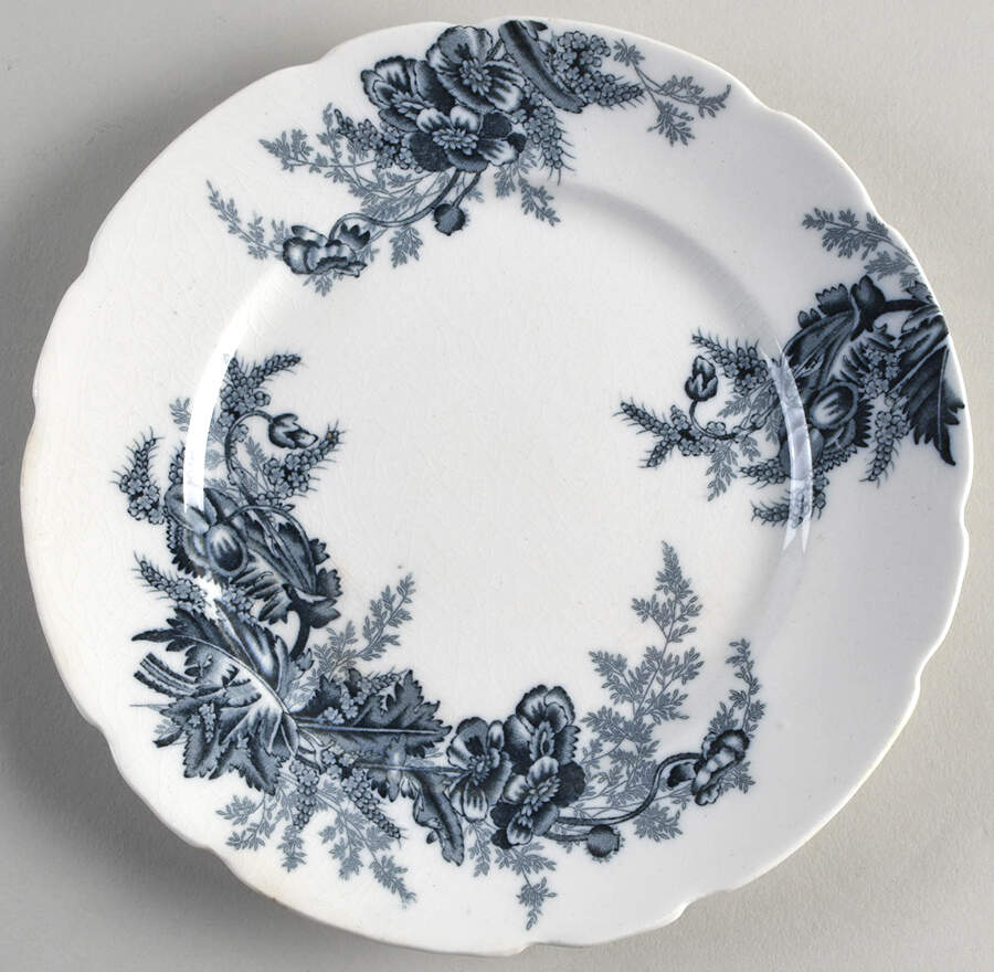 Paris Blue Green Salad Plate by Johnson Brothers-1