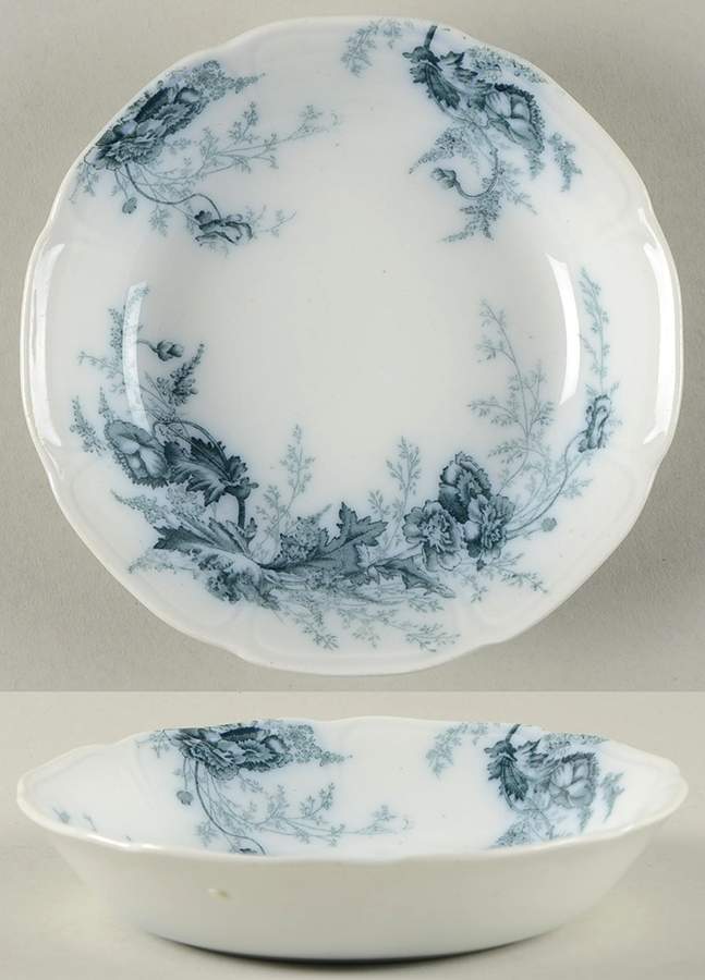 Paris Blue Green Fruit/Dessert (Sauce) Bowl by Johnson Brothers-1
