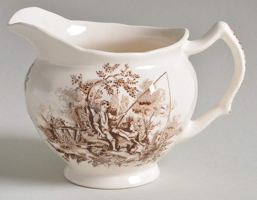 Pastorale Toile De Jouy Brown Creamer by Johnson Brothers-1
