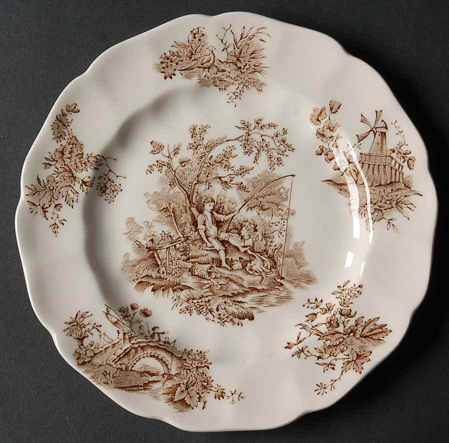 Pastorale Toile De Jouy Brown Bread & Butter Plate by Johnson Brothers-1