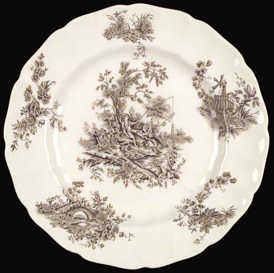 Pastorale Toile De Jouy Brown Dinner Plate by Johnson Brothers-1