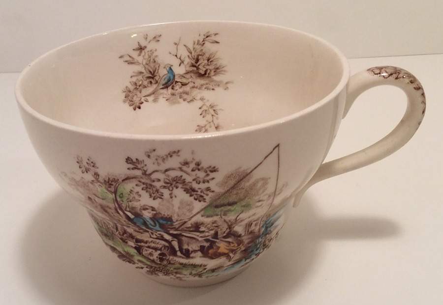Pastorale Toile De Jouy Brown Multicolor Oversized Cup by Johnson Brothers-1