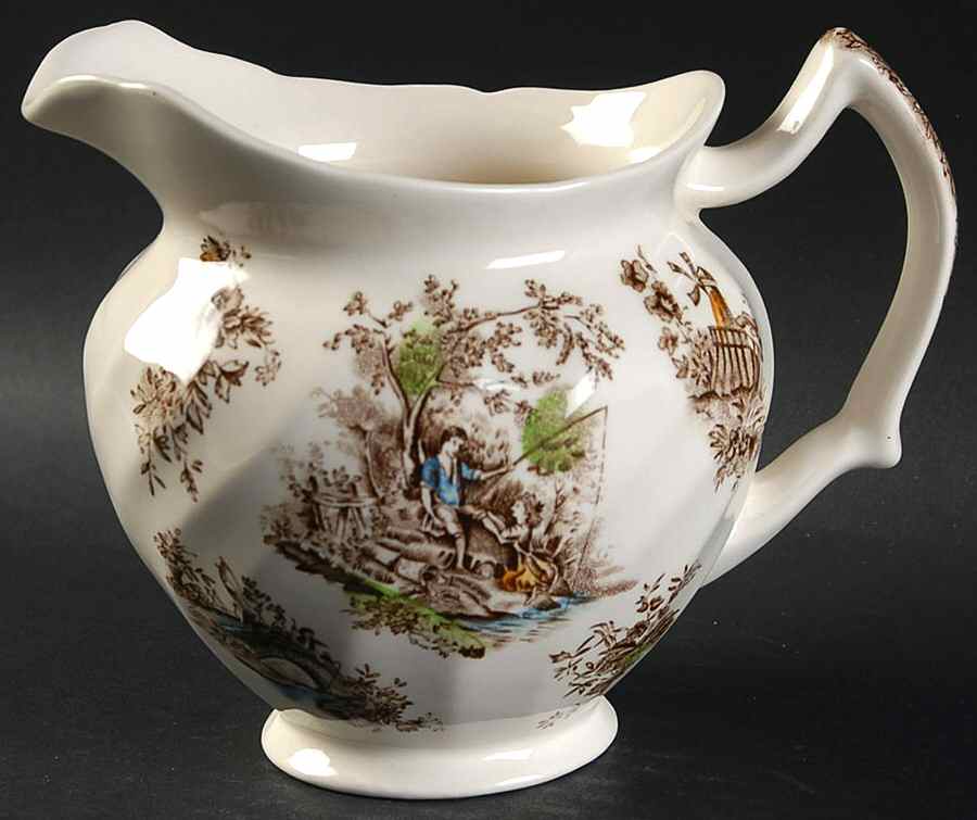 Pastorale Toile De Jouy Brown Multicolor 24 Oz Pitcher by Johnson Brothers-1